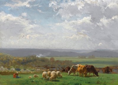 Pasture in Auvergne by Auguste Francois Bonheur